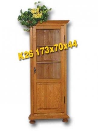 K26 rohová vitrína