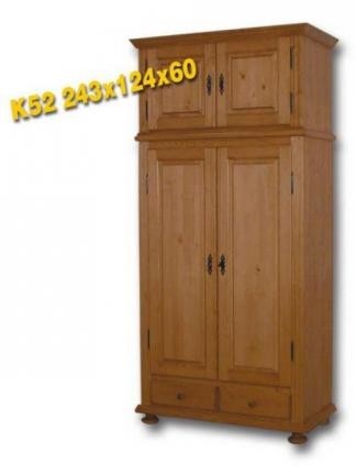 K52 2-dvéřová skříň s nástavbou