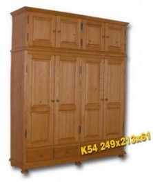 K54 skříň 4-dvéřová s nástavbou