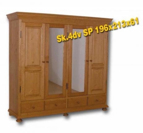 SKŘÍŇ 4dv. - šatní skříň