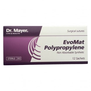 Dr. Mayer Chirurgické šití EvoMat Poli 3/0 Cu Ac 18 mm, Rot