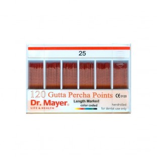 Gutaperčové čepy značené Ass 45-80 Dr. Mayer