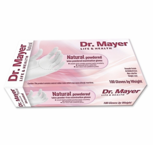 Dr. Mayer Latexové pudrované rukavice - XS