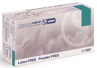 Nitrilové rukavice Sempercare Velvet S modrofialové (200ks)