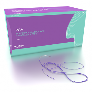 Dr. Mayer Absorbable chirurgické šití Premium vstřebatelné 3-0 20mm 3/8 TRI