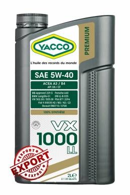 YACCO VX 1000 LL 5W40